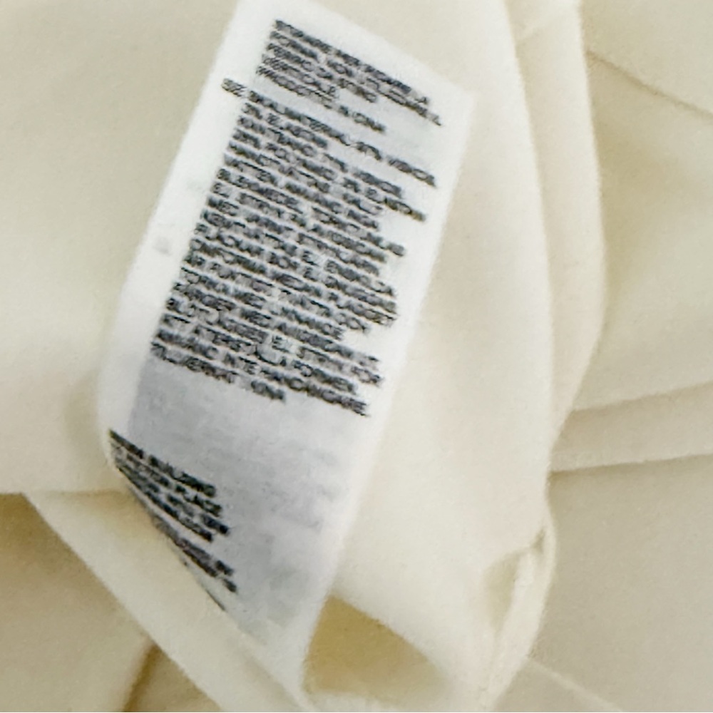 REISS Women’s Ivory Rib Mix Woven AMAYA Tee Mock Neck Ribbed Details Size 6 - Picture 8 of 8